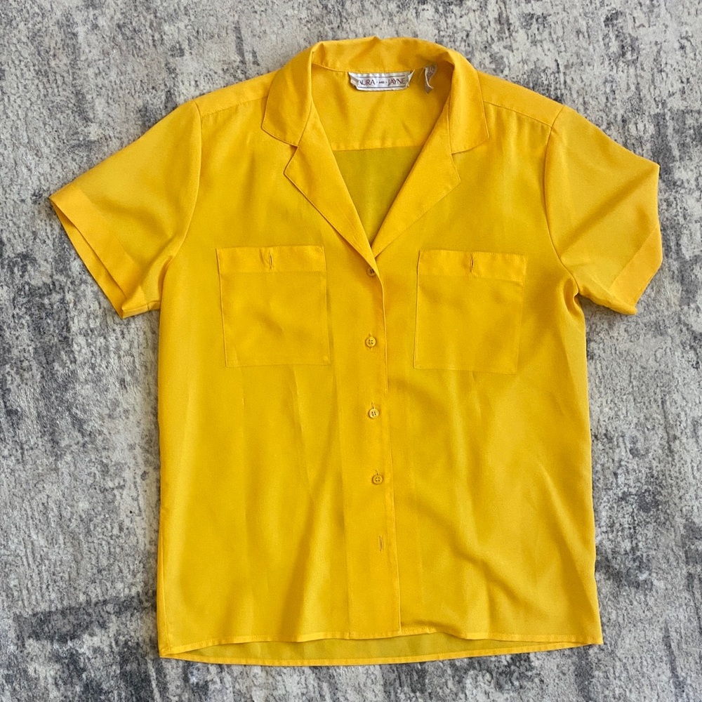 Sunny Yellow Women's Button Down Shirt